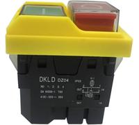 DKLD DZ04 4 Pins Waterproof Electromagnetic Push Button Switches ON OFF Start Stop Switch for Grinding Machine 250VAC 8(6) A