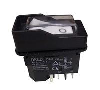 DKLD Waterproof Electromagnetic Pushbutton Switches Bench Drills Double Pole Normally Open Push Button Switch DZ-6, White (5-Pins)