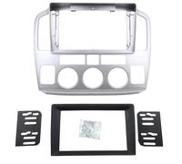 DKMUS Double Din Dash Radio Trim Kit for Suzuki Grand Vitara XL-7 2001-2006 Installation Bezel 9 Inches (Silver)