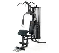 DKN Studio 7400 Compact Home Multi Gym Equipment w/Double Pulley, 80kg Weight Stack, Chest Station, Butterfly Press, Preacher Pad & Leg Developer for One Person Strength Training & Body Building