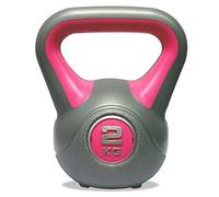 DKN Unisex Adult 2kg Vinyl Kettlebell - Grey/Pink, 2kg