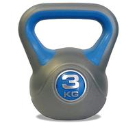 DKN Unisex Adult 3kg Vinyl Kettlebell - Grey/Blue, 3kg