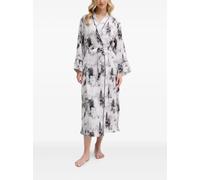 DKNY abstract-print belted robe - White XS-S-M
