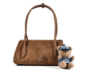 DKNY Amelie Shopper Bag Genuine Leather 36 cm brown