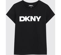 DKNY Boy's T-Shirt in Cotton and Elastane with a Contrast Logo Print - Size: 12 - female