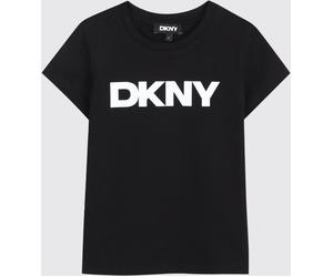 DKNY Boy's T-Shirt in Cotton and Elastane with a Contrast Logo Print - Size: 16 - female