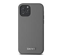 DKNY Case for iPhone 12 / 12 Pro Elegant with Metal Logo, Grey