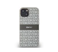 DKNY Case for iPhone 14 Edition Repeat Pattern Tonal Stripe with Metallic Logo