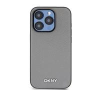 DKNY Case for iPhone 14 Pro Elegant with Metal Logo, Grey