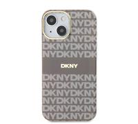 DKNY Case for iPhone 15 in Soft TPU with Pattern, Beige