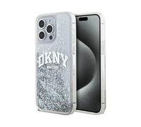 DKNY Case Liquid Glitter Big Logo White - iPhone 15 Pro