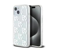 DKNY Case Liquid Glitter Multilogo White - iPhone 13/14/15