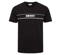 DKNY Cavaliers Black Mens T Shirt | 100% Cotton Lounge T Shirt for Men | Comfortable and Breathable | Crew Neckline | Short Sleeve, Regular Fit |
