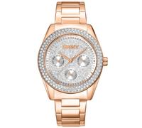 DKNY Chambers Multi Glitz 5 ATM Quartz Watch, Pink Gold, Einheitsgröße, Modern