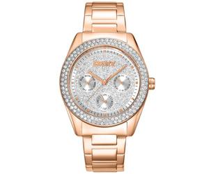 DKNY Chambers Multi Glitz 5 ATM Quartz Watch, Pink Gold, Einheitsgröße, Modern