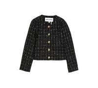 DKNY check-pattern cropped jacket - Black XL
