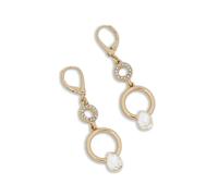 DKNY crystal embellished drop earrings - Gold OS