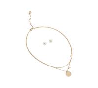 DKNY crystal-embellished necklace and earrings set - Gold OS