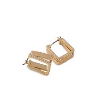 DKNY crystal-embellished square hoop earrings - Gold OS