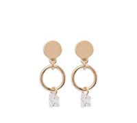 DKNY crystal-pendant hoop earrings - Gold OS