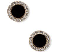 DKNY Crystal Set Black and Gold Colour Stud Earrings