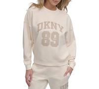 Dkny Distressed Rhinestone Logo Sweatshirt