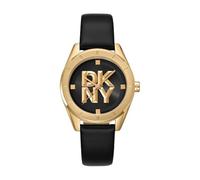 DKNY Women's DK1L016L0025 Chambers 34mm Quartz Watch in Black DKNY Black One Size