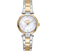 DKNY DK1L043M0075 Essential Mini Two Tone 28mm 5ATM Quartz Unisex White Silve...