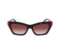 Dkny DK547S 237 Dark Tortoise/Red Sunglasses Woman Acetato, Cat Eye, 55