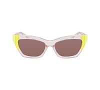 Dkny DK547S 820 Crystal Peach/Citron Sunglasses Woman Acetato, Cat Eye, 55