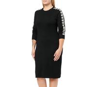 DKNY, Dress,l/s Logo Sleeved Dress,blk/Ivry Combo,m