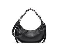 DKNY Fiona Small Hobo Bag, Black/Silver