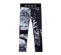 DKNY Girls Black & White Print Leggings-6 Years