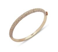 DKNY Gold Plated Crystal Micropave Cuff Bangle