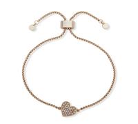 DKNY Gold Plated Pave Heart Slider Bracelet
