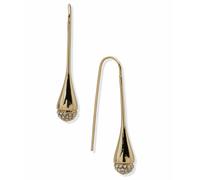 DKNY Gold Tone Pave Threader Drop Earrings