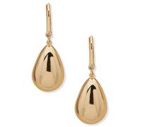 DKNY Gold Tone Puffy Teardrop Earrings