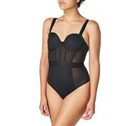 DKNY Intimates Women's Sheers Cupped Strapless Bodysuit, Black (Black Bp), One (Size: 34D)