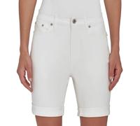 DKNY Jeans Womens Lightweight Denim Bermuda Short, White, 12