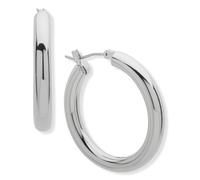 DKNY Silver Tone 30mm Hoop Earrings