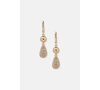 DKNY Jewellery Women's Crystal Pave Tear Double Drop Earrings in Gold DKNY Jewellery Gold One Size