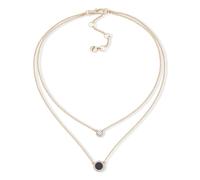 DKNY Jewellery Women's Gold Tone & Black Pavé Double Pendant - Gold & Black DKNY Jewellery Gold One Size