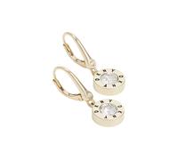 DKNY Gold Coloured Crystal Drop Earrings