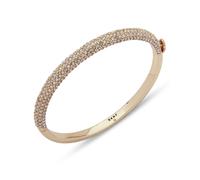 DKNY Jewellery Women's Gold Tone Pavé Hinge Bangle - Gold & Crystal DKNY Jewellery Gold One Size
