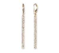 DKNY Jewellery Women's Gold Tone Pavé Linear Drop Earrings - Gold & Crystal DKNY Jewellery Gold One Size