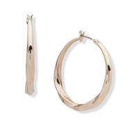 DKNY Medium Twist Hoop Earrings - Elegant Hoop Earrings for Women - Beautiful Women's Jewelry - Gold, One Size, Gold, No Gemstone