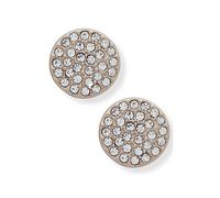 DKNY Jewellery Women's Pave Gold Tone Stud Earrings with Crystal - Gold & Crystal DKNY Jewellery Gold One Size