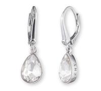 DKNY Jewellery Women's Silver Teardrop Crystal Earrings - Silver & Crystal DKNY Jewellery Silver One Size
