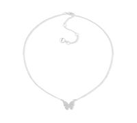 DKNY Jewellery Women's Silver Tone Pavé Butterfly Pendant - Silver & Crystal DKNY Jewellery Silver One Size