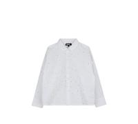 Dkny Kids crystal-embellished pleated-back shirt - White 4 yrs-5 yrs-6 yrs-8 yrs-10 yrs-12 yrs-14 yrs-16 yrs